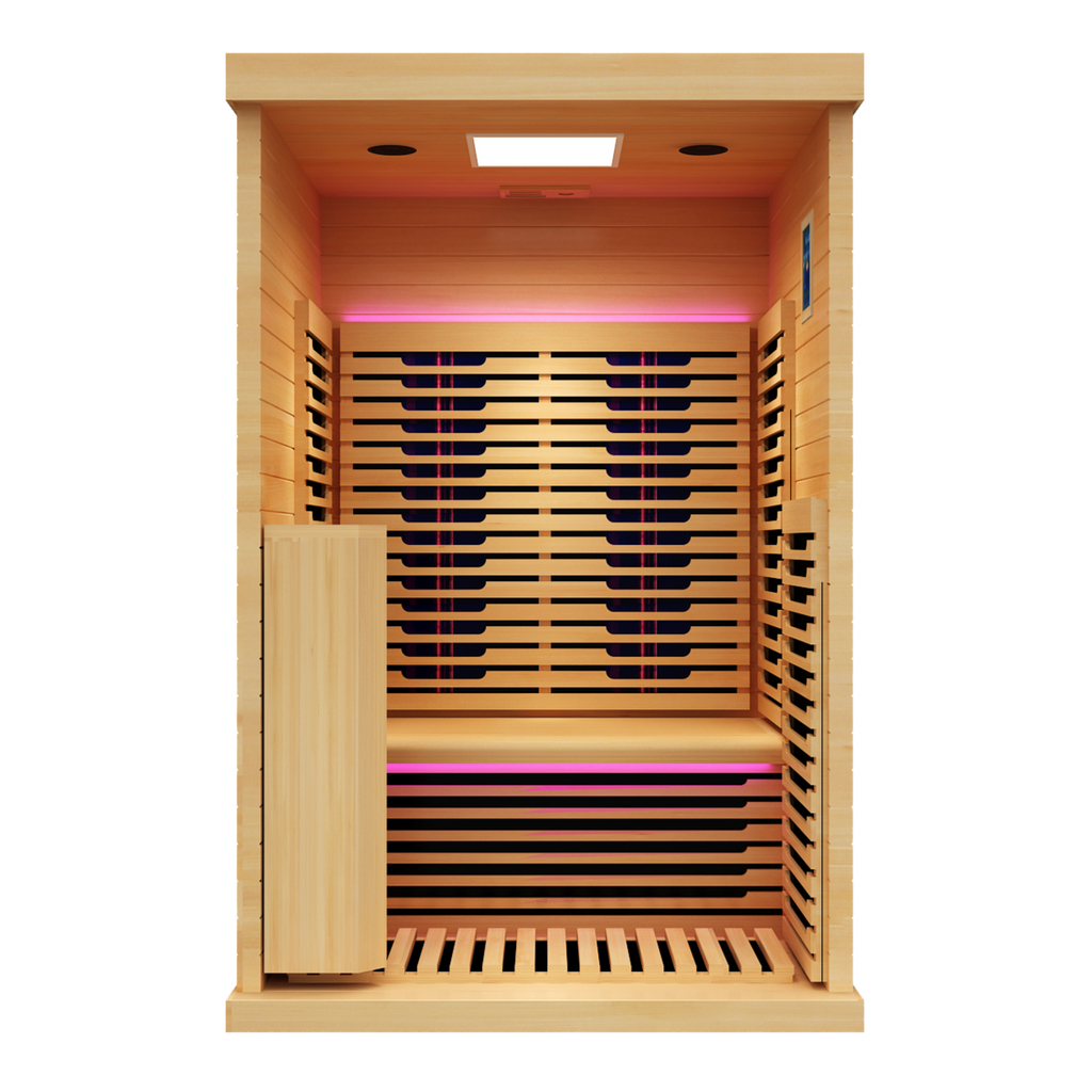 Peak Saunas Everest 2-Person Full Spectrum Infrared Sauna with Built-In XL Medical-Grade Red Light Therapy & Smart WiFi App Control