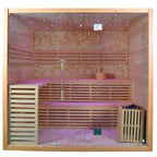 SAUNA EVOLUTION®  Hemlock / Red Cedar Indoor Therapy Wood Steam Sauna Rooms Glass 09