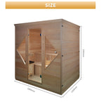 SAUNA EVOLUTION®  Indoor Luxury Traditional Wood Spa Dry Sauna Room Glass 06