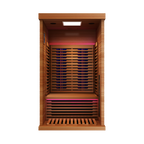 Peak Saunas Rainier 1-Person Full Spectrum Infrared Sauna with Built-In XL Medical-Grade Red Light Therapy & Smart WiFi App Control