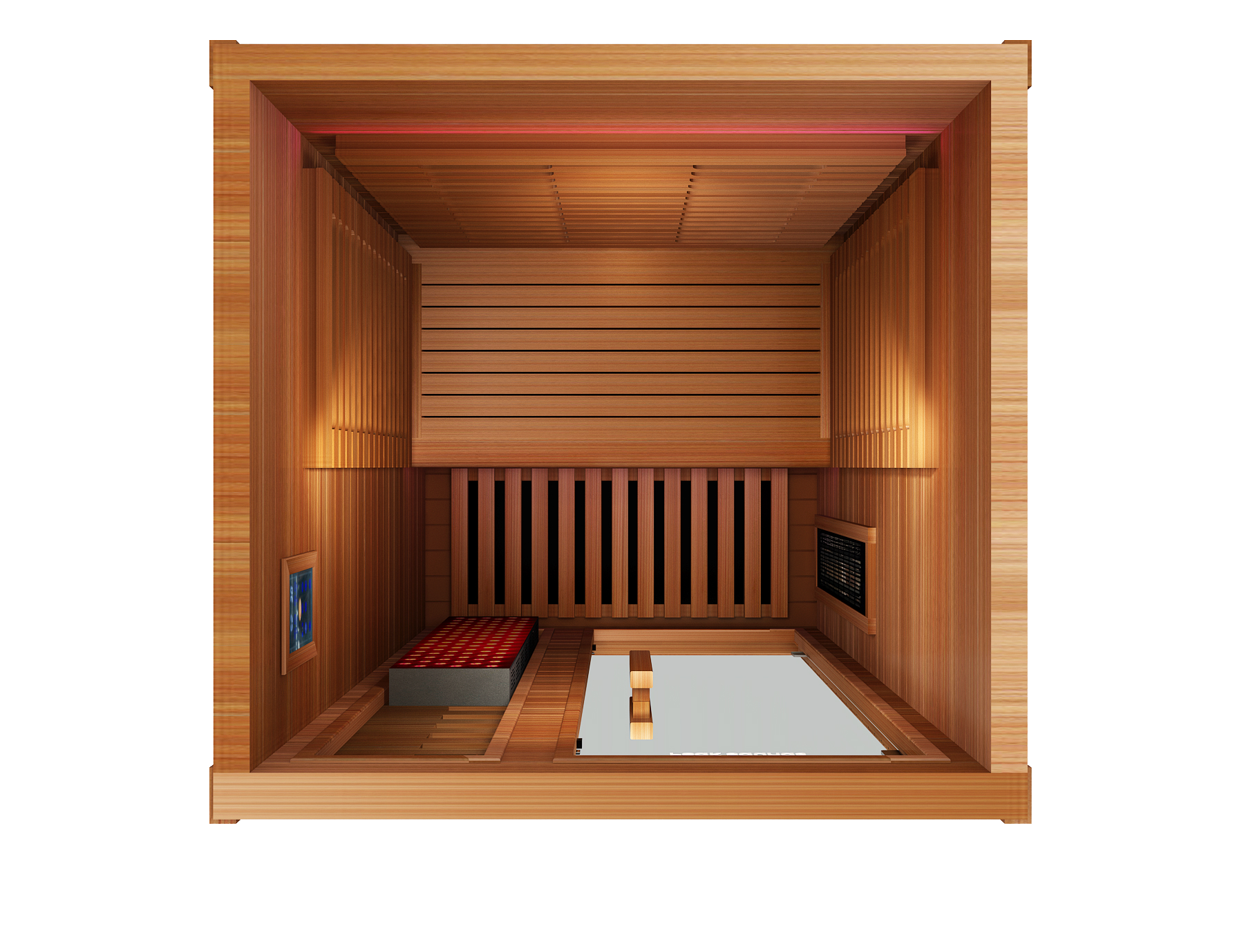 Peak Saunas Rainier 1-Person Full Spectrum Infrared Sauna with Built-In XL Medical-Grade Red Light Therapy & Smart WiFi App Control