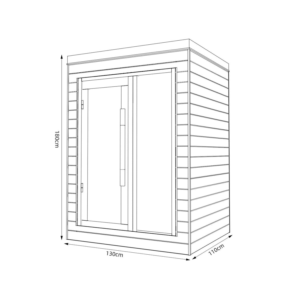 SAUNA EVOLUTION®  Indoor Full Spectrum Luxury Single-Layer Bench Cabin Sauna Luna - 2