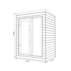 SAUNA EVOLUTION®  Indoor Full Spectrum Luxury Single-Layer Bench Cabin Sauna Luna - 2