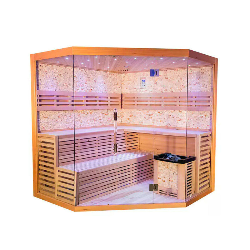 SAUNA EVOLUTION®  Indoor Finland Luxury Traditional Steam Sauna Room Glass 11
