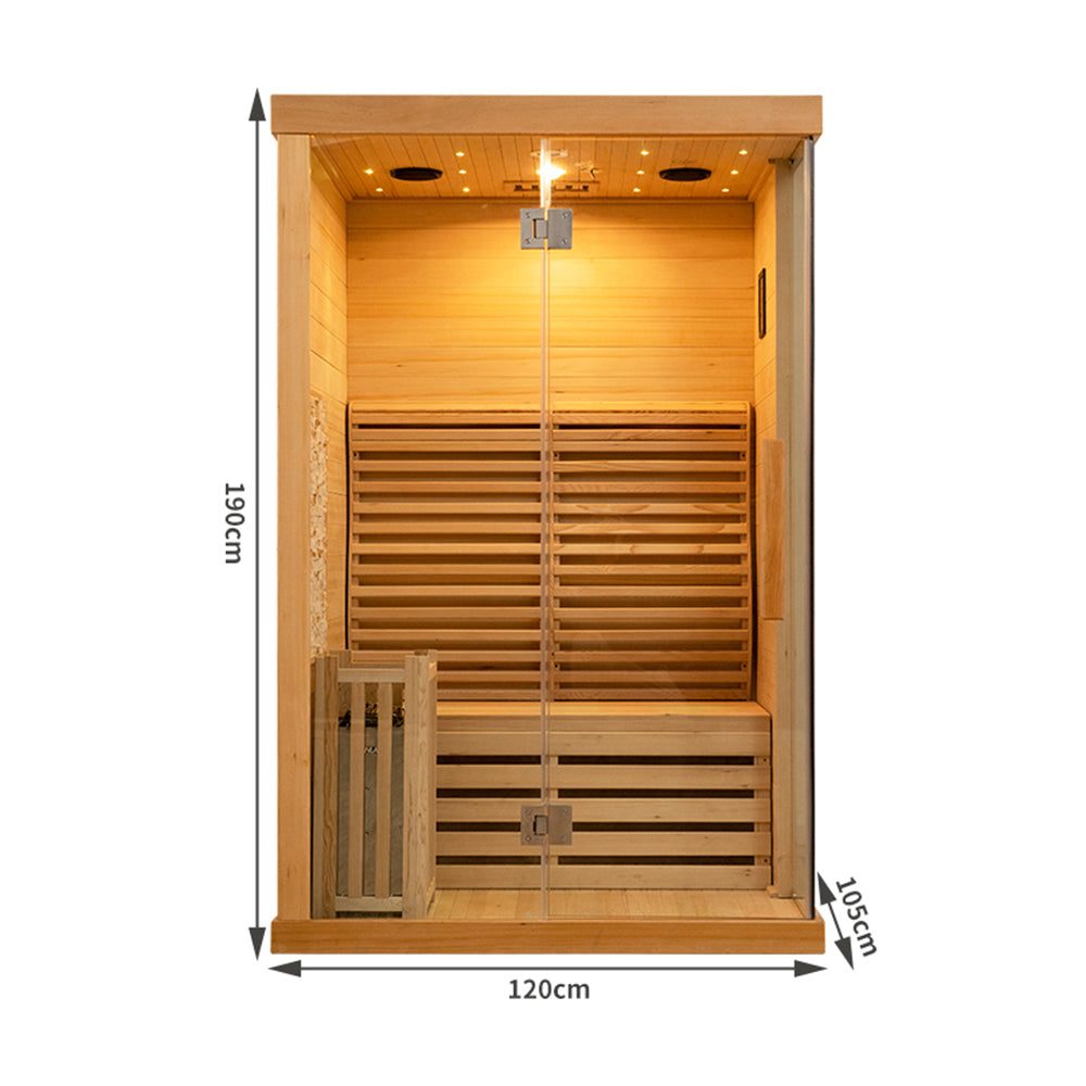 SAUNA EVOLUTION® Finnish Bath Home Sauna Indoor Steam Room Glass 03