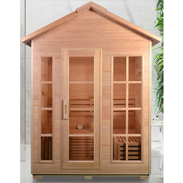 SAUNA EVOLUTION®  6 Person Modern Outdoor Sauna Cabin 02