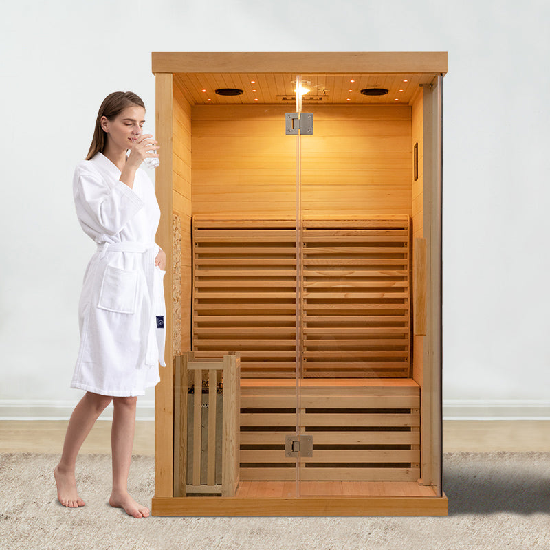 SAUNA EVOLUTION® Finnish Bath Home Sauna Indoor Steam Room Glass 03