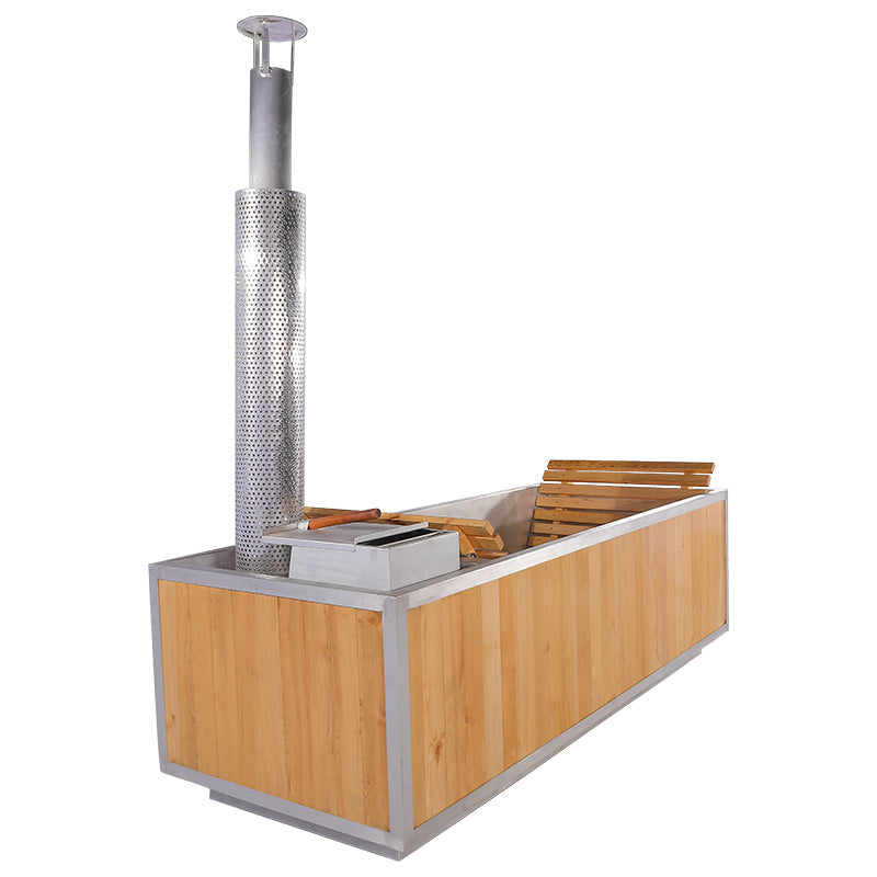 SAUNA EVOLUTION® Outdoor Red Cedar Wooden Hot Tub