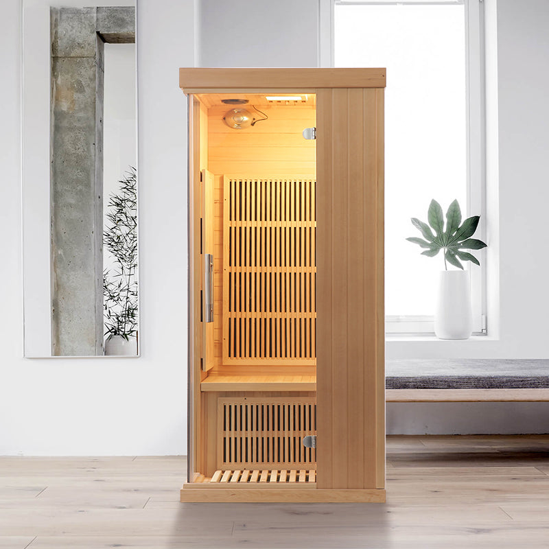 SAUNA EVOLUTION®  Indoor Carbon Heaters Glass Door Sauna Room Far Infrared 09