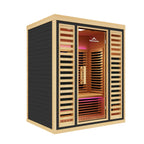 Peak Saunas Denali 3-Person Full Spectrum Infrared Sauna with Built-In XL Medical-Grade Red Light Therapy & Smart WiFi App Control