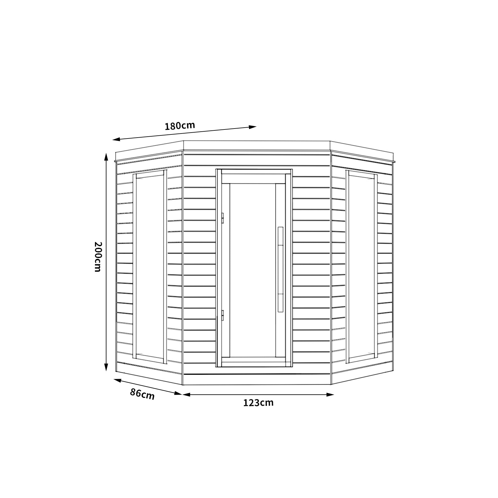 SAUNA EVOLUTION®  Indoor Luxury Cabin Corner Sauna Luna - 1