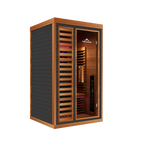 Peak Saunas Rainier 1-Person Full Spectrum Infrared Sauna with Built-In XL Medical-Grade Red Light Therapy & Smart WiFi App Control