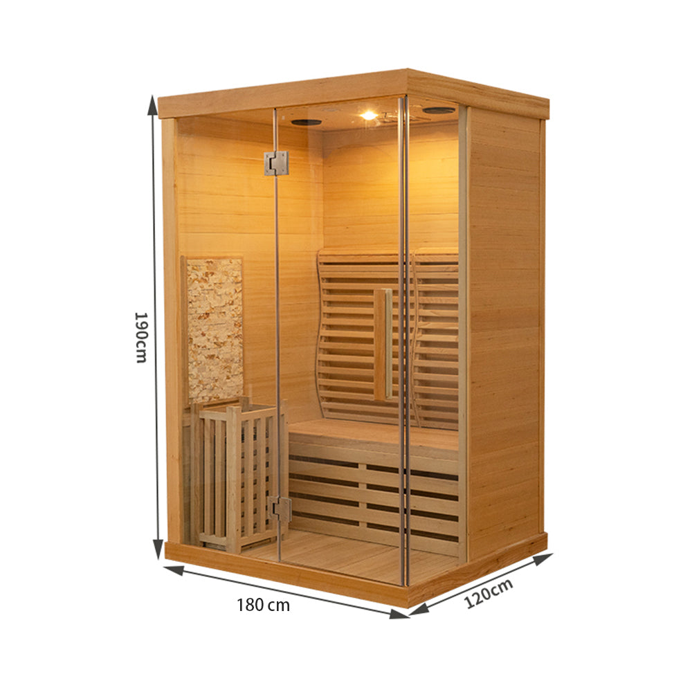SAUNA EVOLUTION® Finnish Bath Home Sauna Indoor Steam Room Glass 03