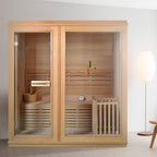 SAUNA EVOLUTION®  Finland Traditional Indoor Wooden Sauna Glass 07