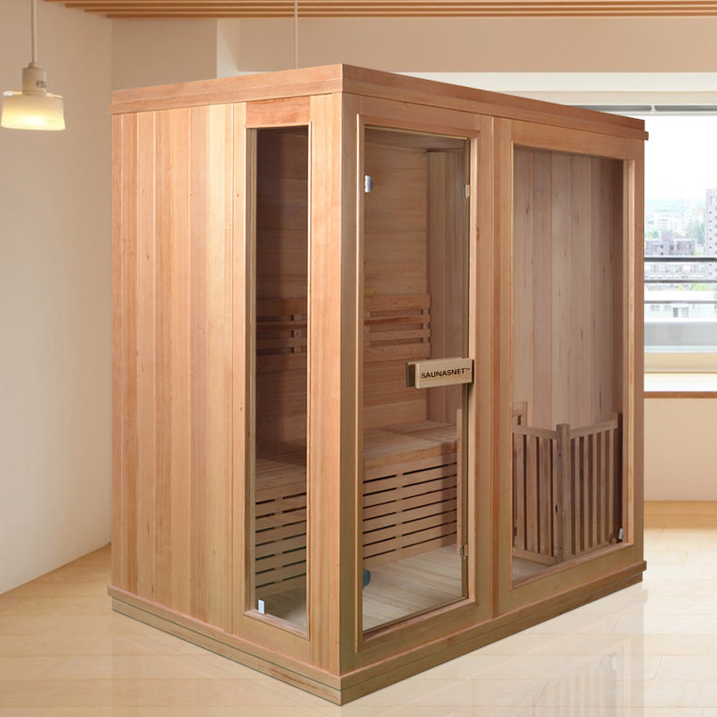SAUNA EVOLUTION®  Finland Traditional Indoor Wooden Sauna Glass 07