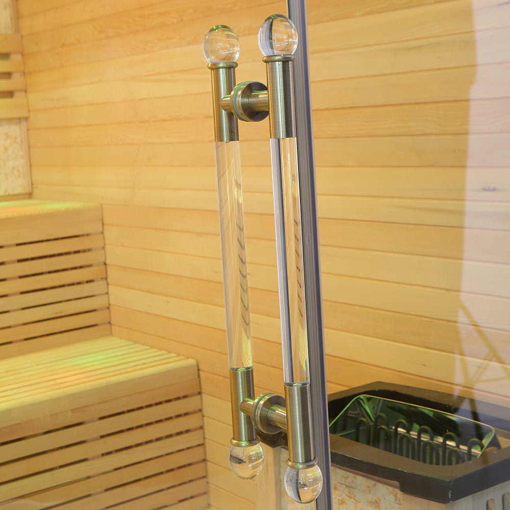 SAUNA EVOLUTION® Include Therapy Wood Traditional Steam Sauna Modern Relax 7