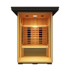Peak Saunas Patagonia 2-Person Outdoor Full Spectrum Infrared Sauna with Built-In XL Medical-Grade Red Light Therapy and Smart WiFi App Control