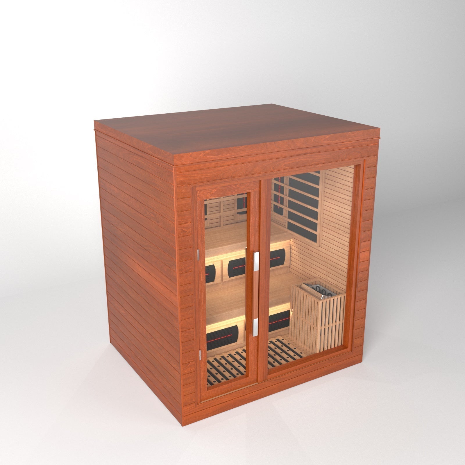 SAUNA EVOLUTION®  Indoor Dual-System Luxury Cabin Sauna Luna - 4