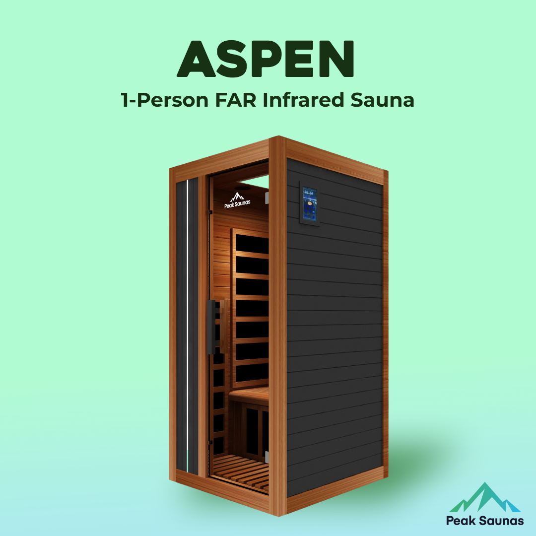 Peak Saunas Aspen 1-Person FAR Infrared Sauna with Smart WiFi App Control