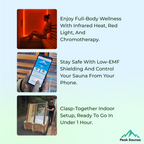 Peak Saunas Aspen 1-Person FAR Infrared Sauna with Smart WiFi App Control