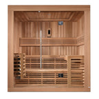SAUNA EVOLUTION®  6 Person Indoor Double bench Steam Sauna Glass 18