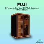 Peak Saunas Fuji 2-Person Full Spectrum Infrared Sauna with Built-In XL Medical-Grade Red Light Therapy & Smart WiFi App Control
