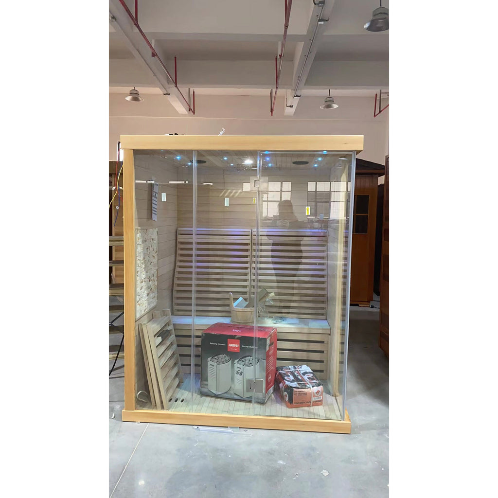SAUNA EVOLUTION® Finnish Bath Home Sauna Indoor Steam Room Glass 03