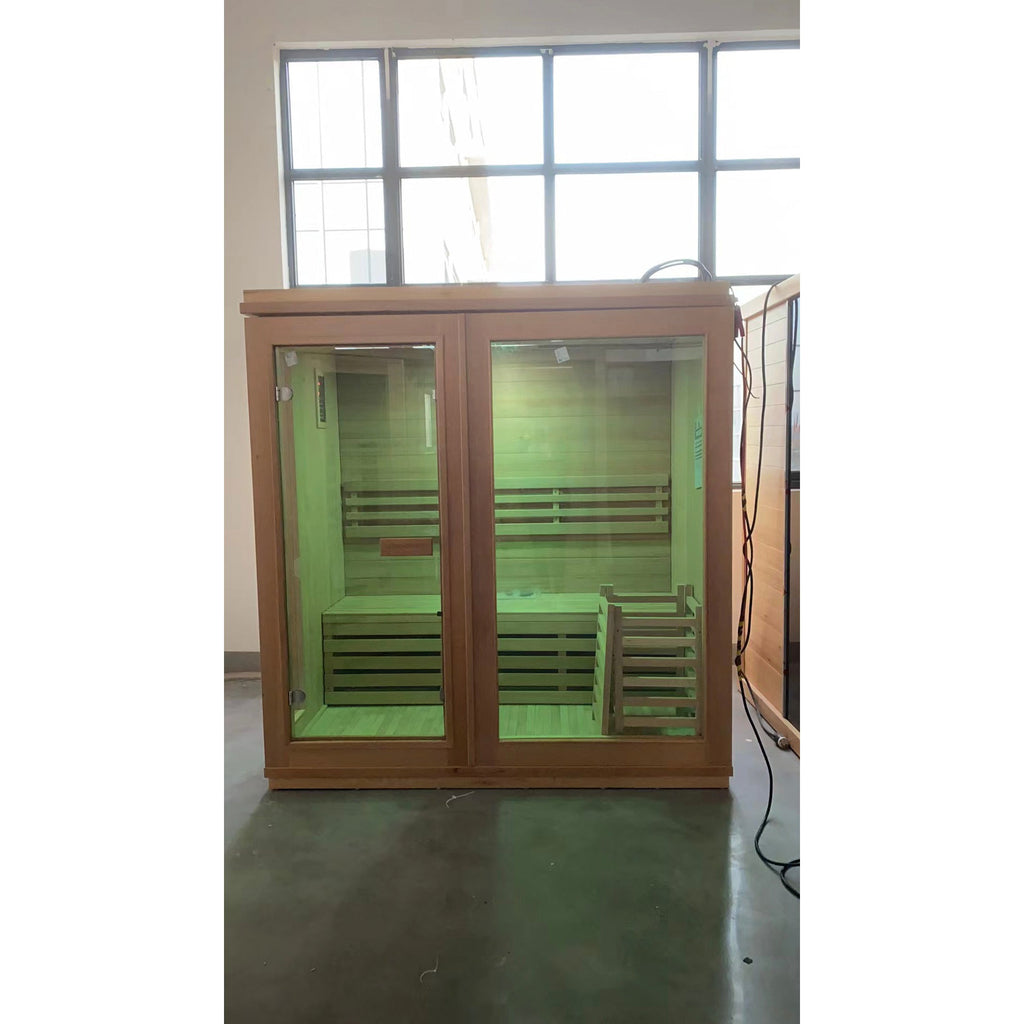 SAUNA EVOLUTION®  Finland Traditional Indoor Wooden Sauna Glass 07