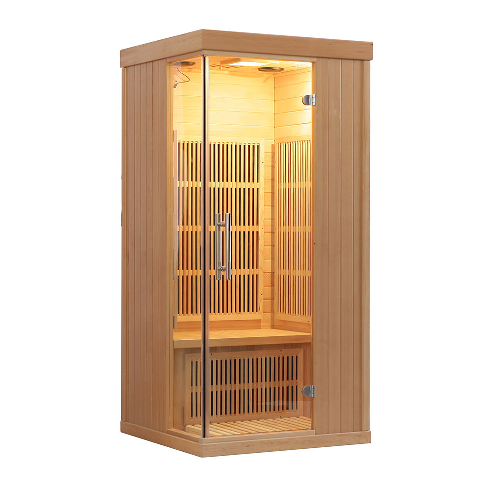 SAUNA EVOLUTION®  Indoor Carbon Heaters Glass Door Sauna Room Far Infrared 09