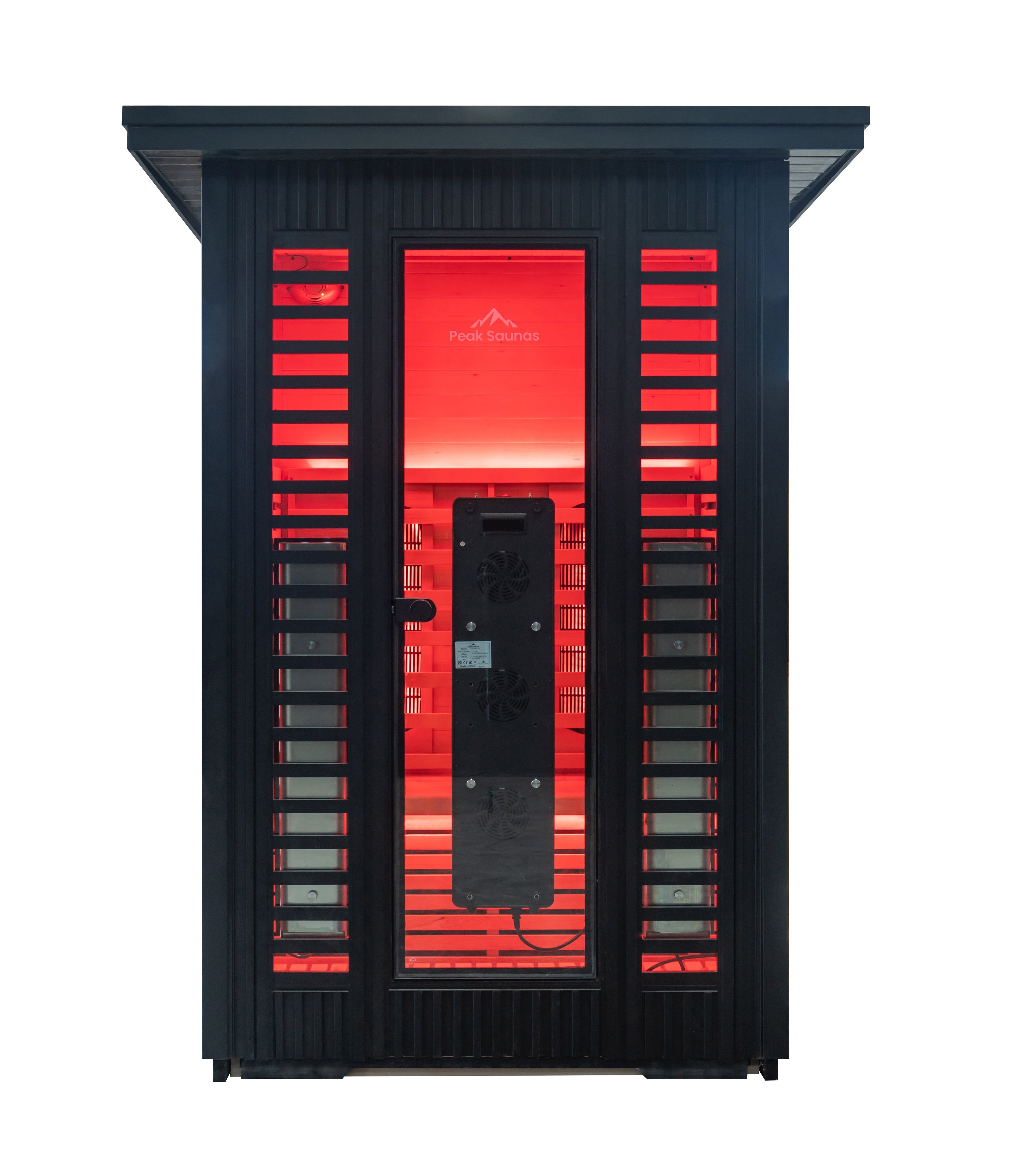 Peak Saunas Patagonia 2-Person Outdoor Full Spectrum Infrared Sauna with Built-In XL Medical-Grade Red Light Therapy and Smart WiFi App Control