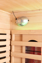 Peak Saunas Kilimanjaro 5-Person Outdoor Full Spectrum Infrared Sauna with Built-In XL Medical-Grade Red Light Therapy and Smart WiFi App Control