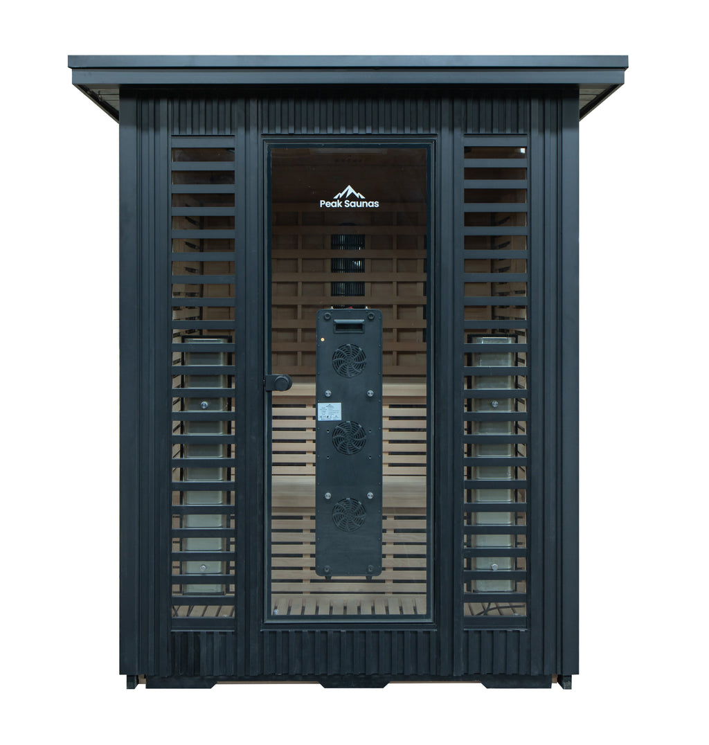 Peak Saunas Kilimanjaro 5-Person Outdoor Full Spectrum Infrared Sauna with Built-In XL Medical-Grade Red Light Therapy and Smart WiFi App Control