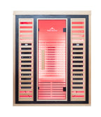 Peak Saunas Denali 3-Person Full Spectrum Infrared Sauna with Built-In XL Medical-Grade Red Light Therapy & Smart WiFi App Control