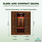Peak Saunas Matterhorn 3-Person Full Spectrum Infrared Sauna with Built-In XL Medical-Grade Red Light Therapy & Smart WiFi App Control