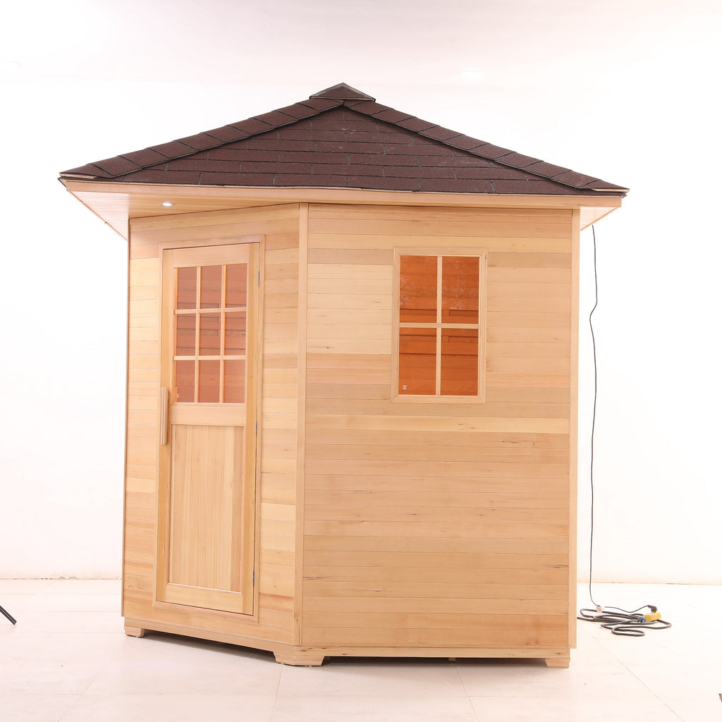 SAUNA EVOLUTION®  Outdoor Wood Steam Sauna（5-6 Person）Cabin 04