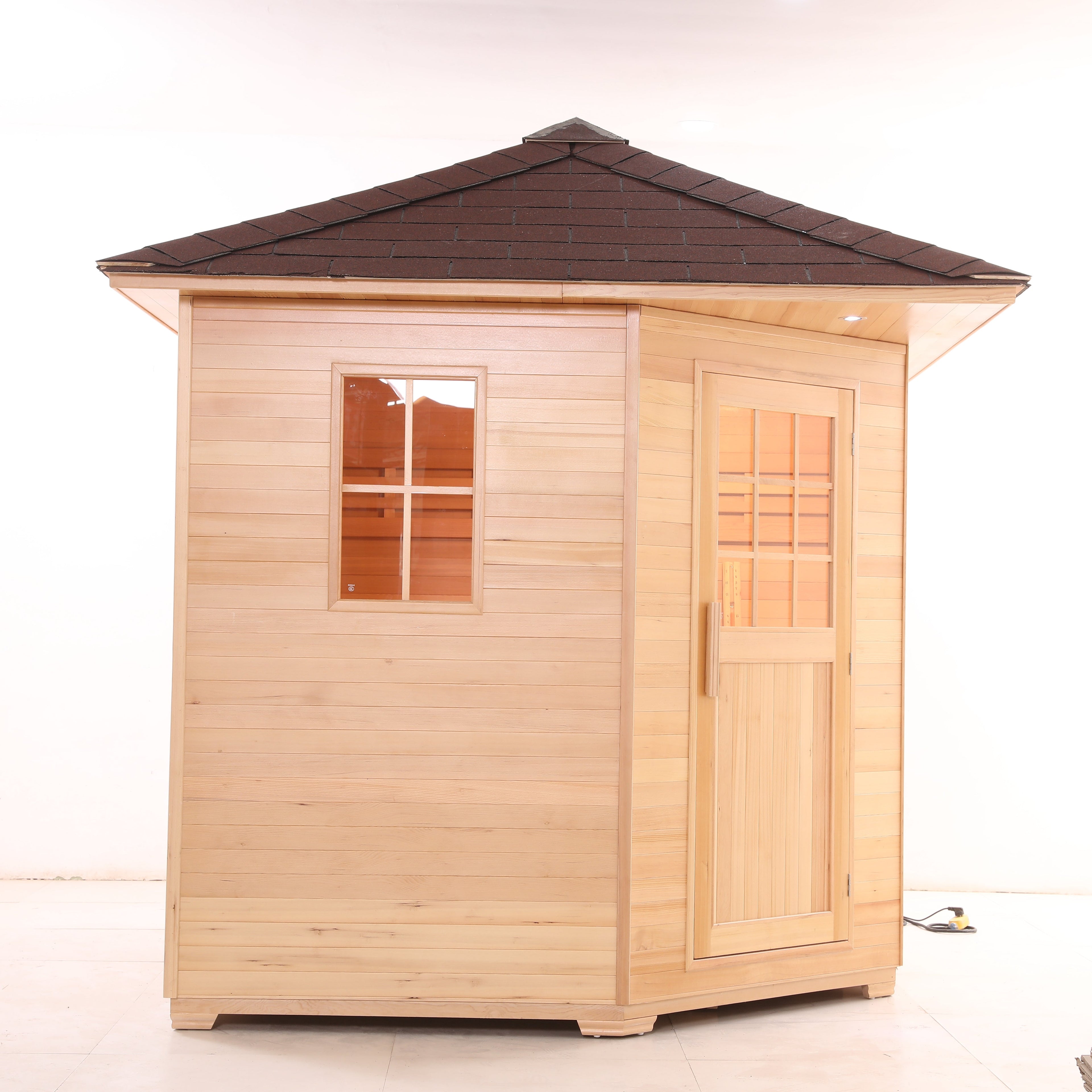 SAUNA EVOLUTION®  Outdoor Wood Steam Sauna（5-6 Person）Cabin 04