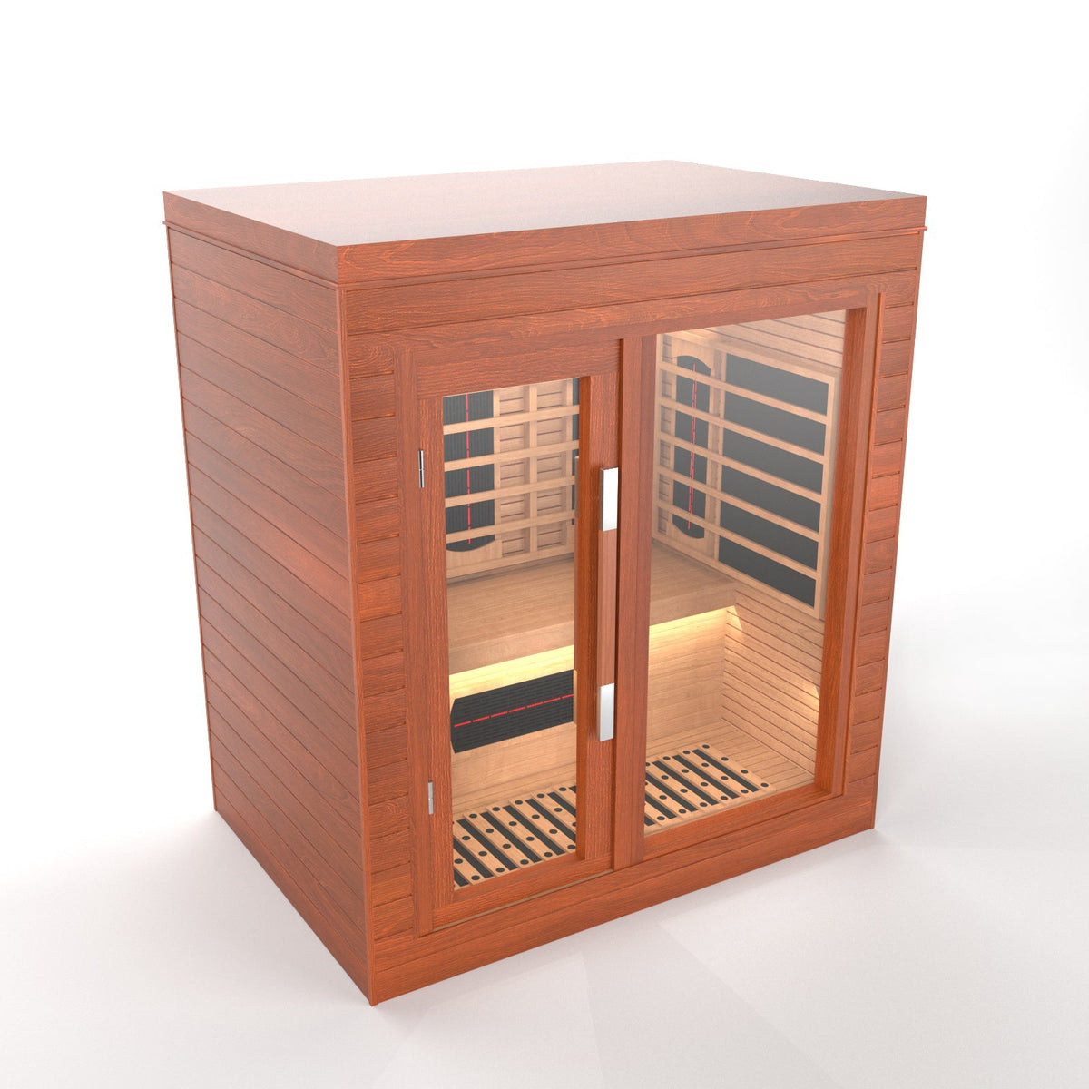 SAUNA EVOLUTION®  Indoor Full Spectrum Luxury Single-Layer Bench Cabin Sauna Luna - 2
