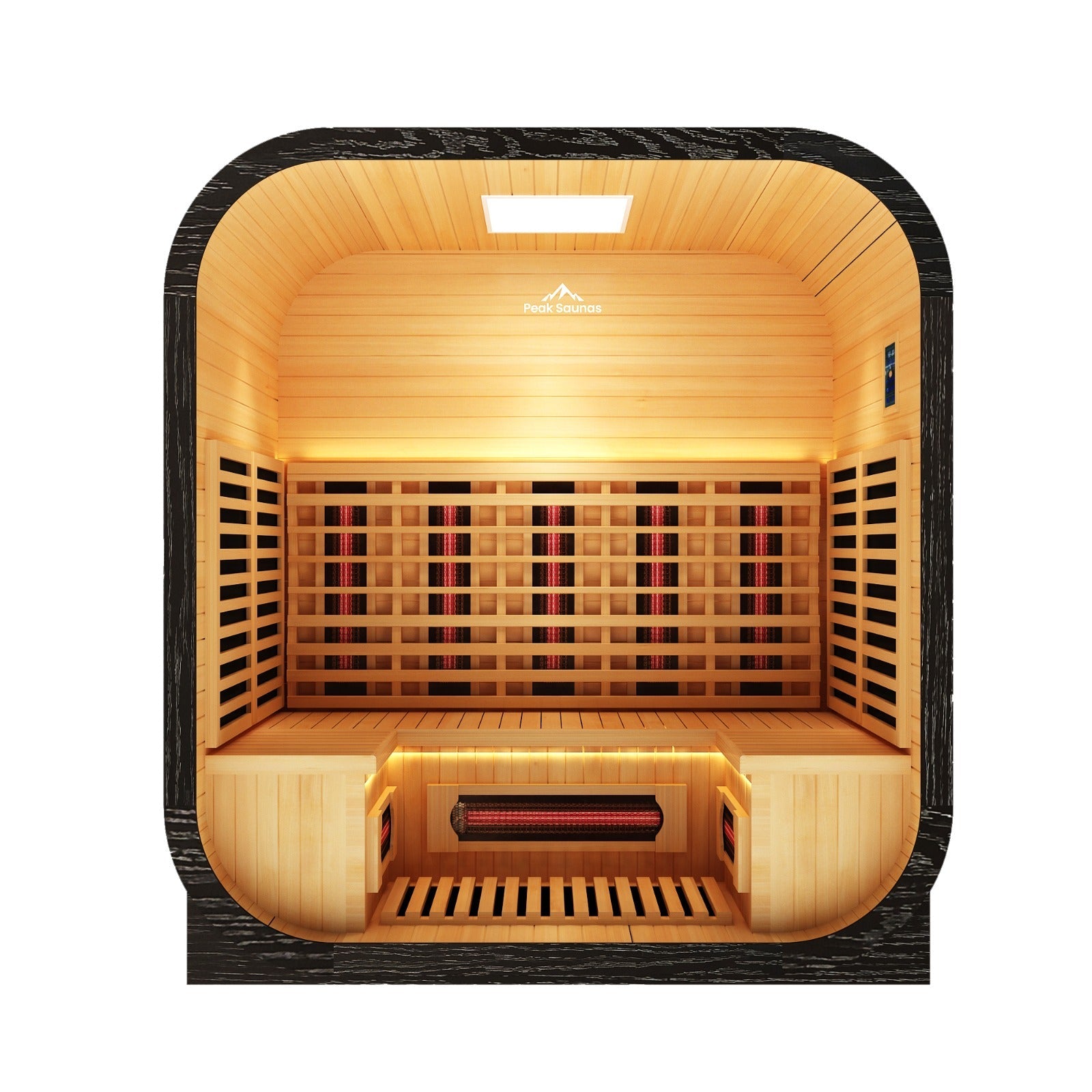 Peak Saunas El Capitan 4-Person Outdoor Full Spectrum Infrared Sauna with Built-In XL Medical-Grade Red Light Therapy and Smart WiFi App Control
