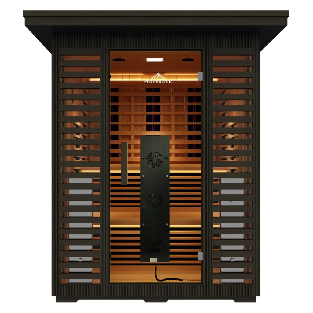 Peak Saunas Kilimanjaro 5-Person Outdoor Full Spectrum Infrared Sauna with Built-In XL Medical-Grade Red Light Therapy and Smart WiFi App Control