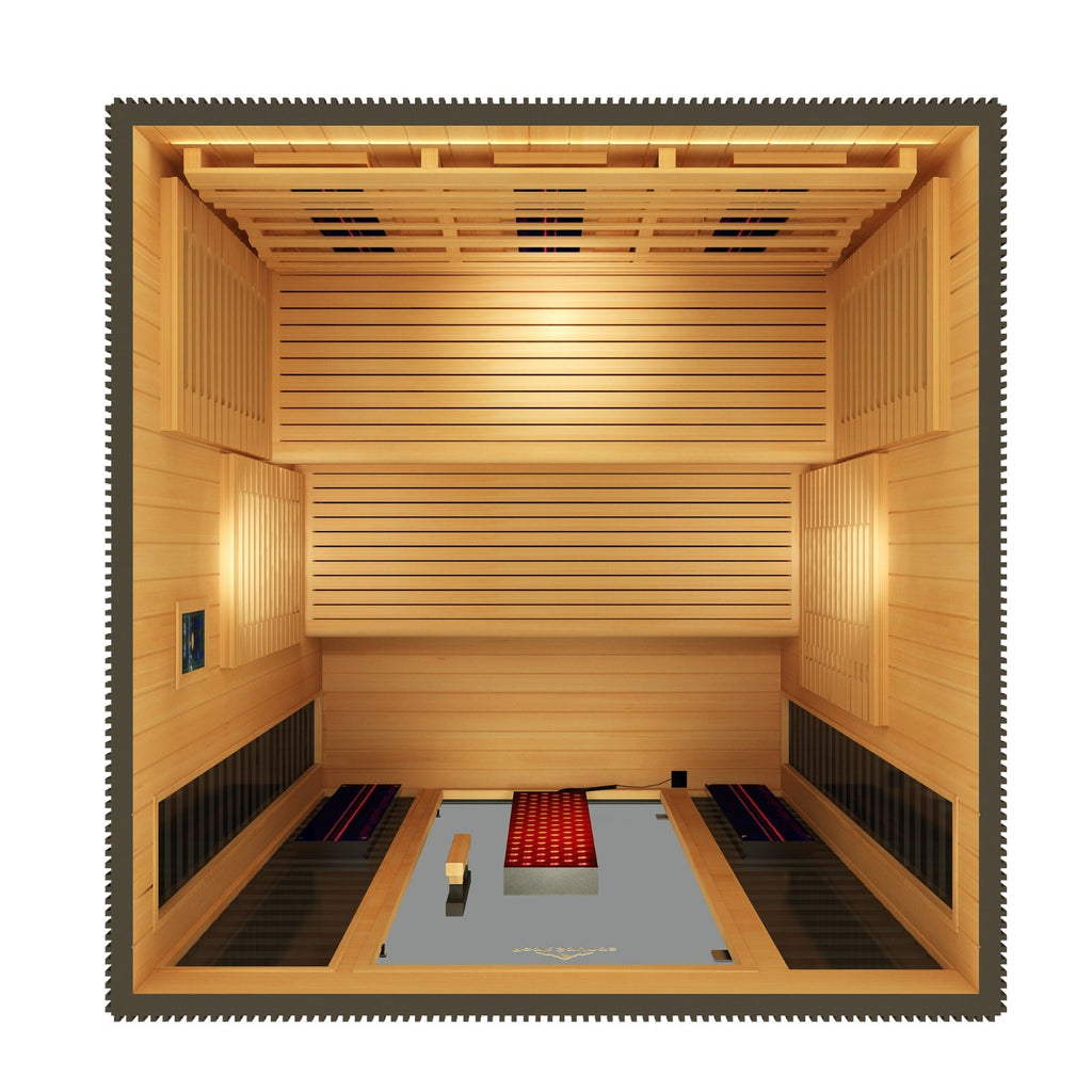 Peak Saunas Kilimanjaro 5-Person Outdoor Full Spectrum Infrared Sauna with Built-In XL Medical-Grade Red Light Therapy and Smart WiFi App Control