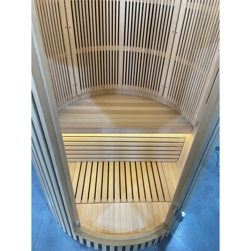 SAUNA EVOLUTION®  Hemlock Round Indoor Sauna Room Far Infrared 08