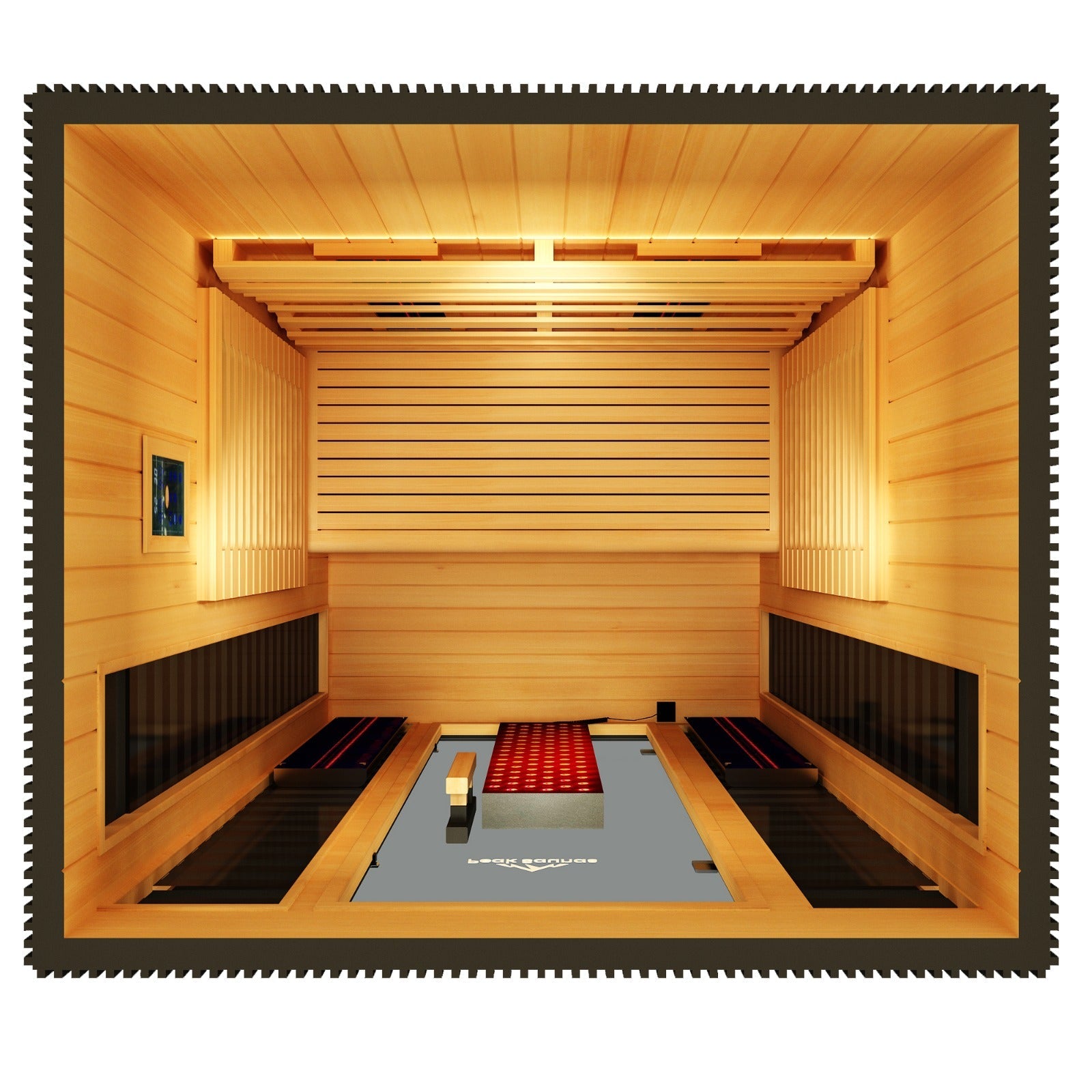 Peak Saunas Patagonia 2-Person Outdoor Full Spectrum Infrared Sauna with Built-In XL Medical-Grade Red Light Therapy and Smart WiFi App Control