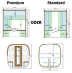 SAUNA EVOLUTION® Square Sauna Luxe Refresh 5